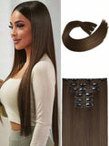 Straight Long Full Head Clip-on Hair Extensions